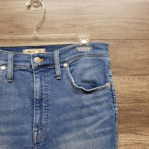 Madewell 10" Size 30 TALL High-Rise Skinny Crop Jeans Womens Blue Sheffield Wash - Picture 7 of 16